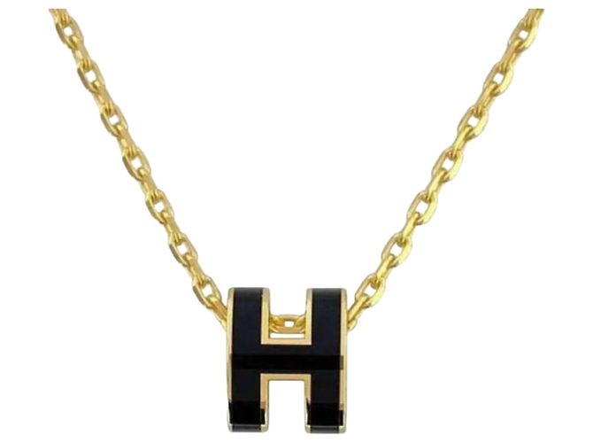 Hermès Pendentif Mini Pop Hach Or Noir 