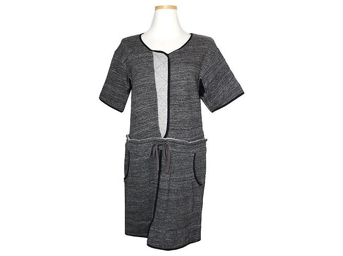 Chloé Vestido de algodón gris Sea de Mélange Castaño