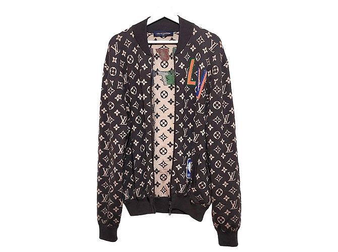 Louis Vuitton NBA Grafik Bomberjacke Schwarz