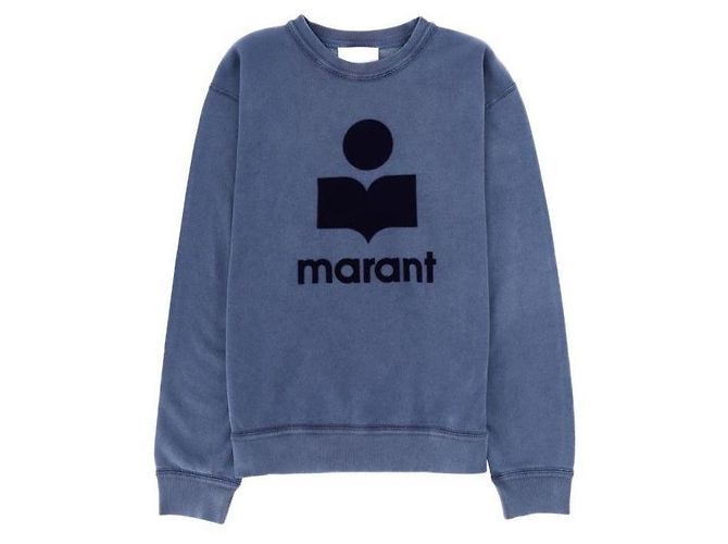 Isabel Marant Grafik-Sweatshirt Blau