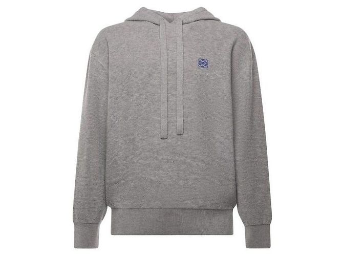 Loewe Hoodie in Lana Anagramma Marrone