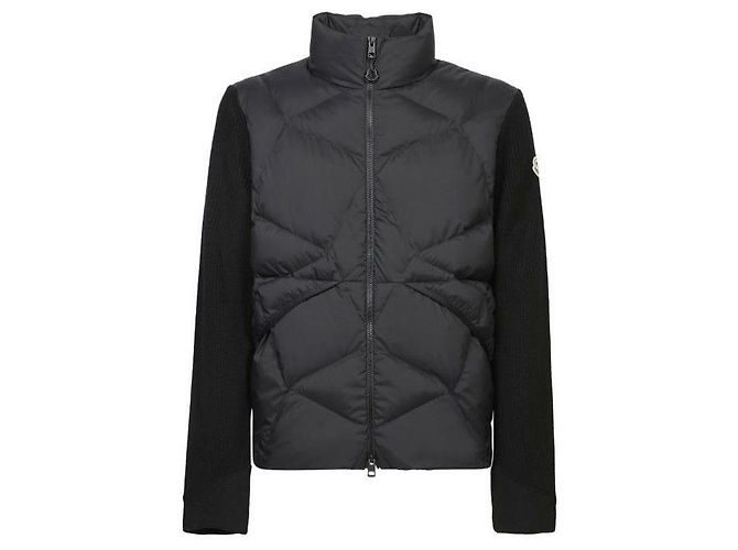 Moncler Steppjacke mit Reißverschluss Schwarz