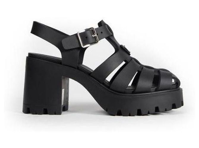 Prada Rubber Platform Sandals