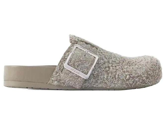 Loewe Buckle Suede Slide Easy Mule Brown