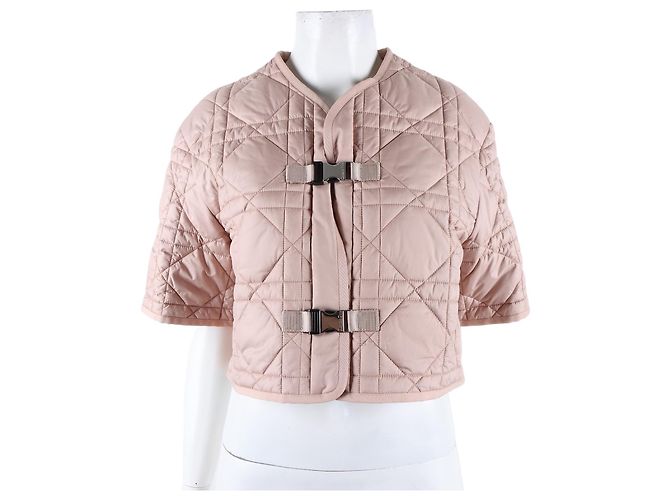 Jaqueta curta com mangas curtas acolchoada Christian Dior Marrom