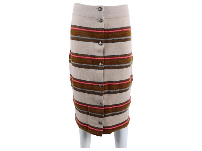Saia de cashmere Chanel Marrom