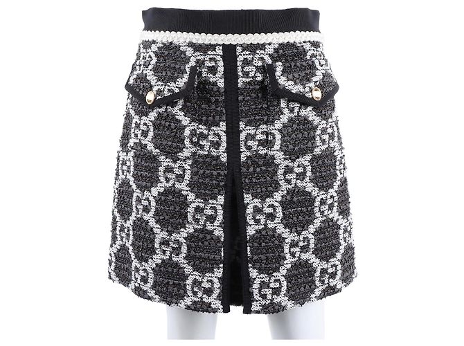 Saia de tweed Gucci Marrom
