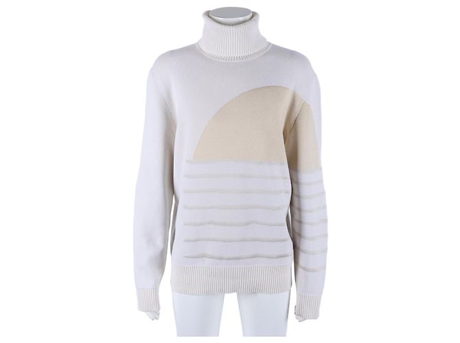 Hermès Hermes Turtleneck Long Sleeve Knit White
