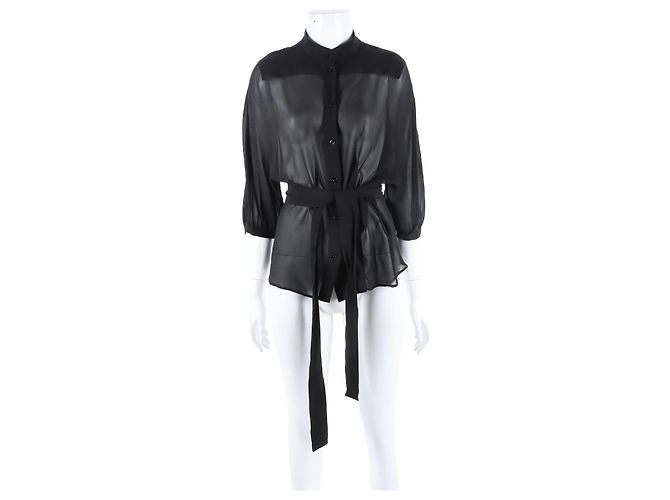 Seidenbluse Christian Dior Schwarz 