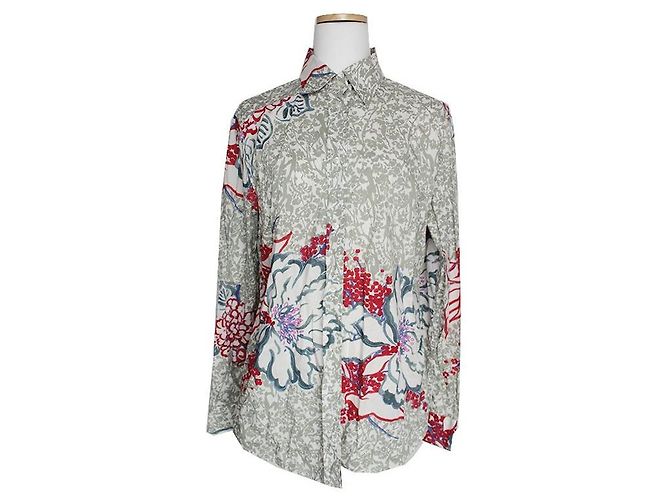 Etro Bunt gemusterte Bluse Blau 