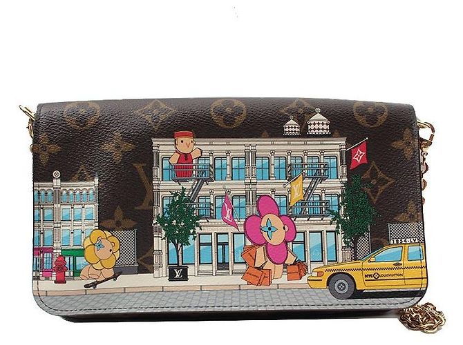 Louis Vuitton Borsa a tracolla Pochette Felicie Monogram Vivienne Marrone
