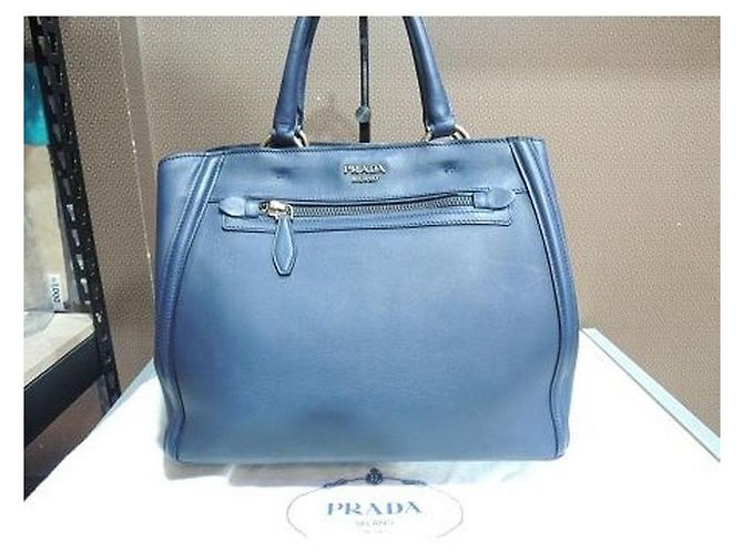 Prada Bolsa tote com bolso duplo com zíper