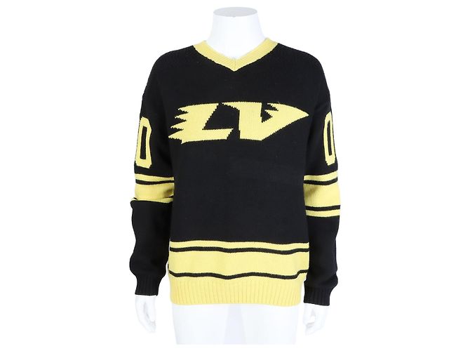 Langarm-Strickpullover von Louis Vuitton Schwarz