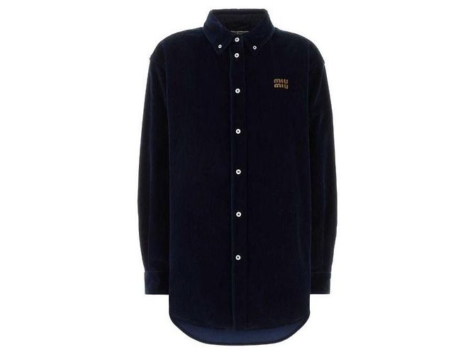 Miu Miu Camicia in velluto a coste e suede