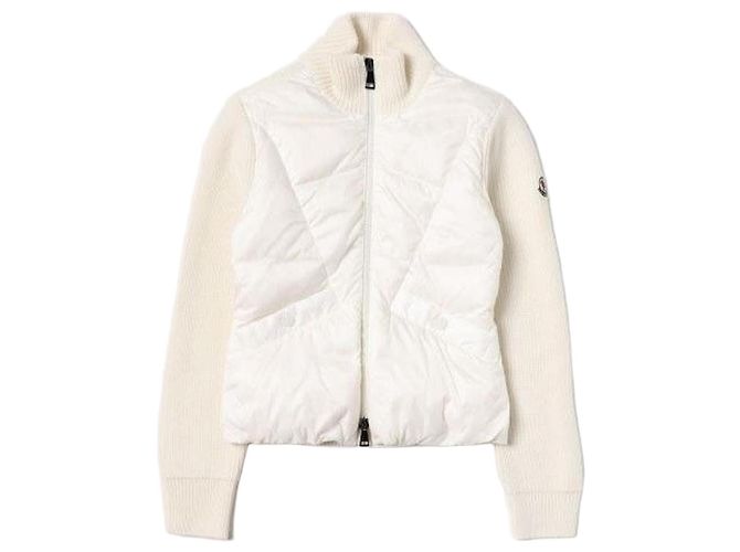 Moncler Gepolsterte Strickjacke Weiß 