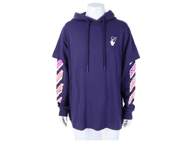 Off White Sudadera en capas Off-White Púrpura