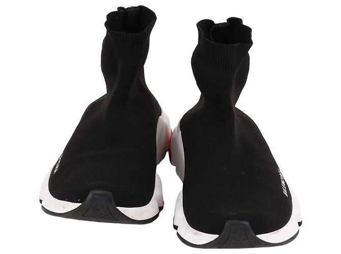 Balenciaga Schwarze Herren Sneakers Speedrunner Rot