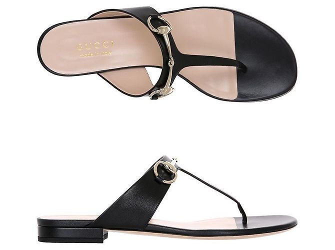 Gucci Sandali infradito in pelle Horsbit Multicolore