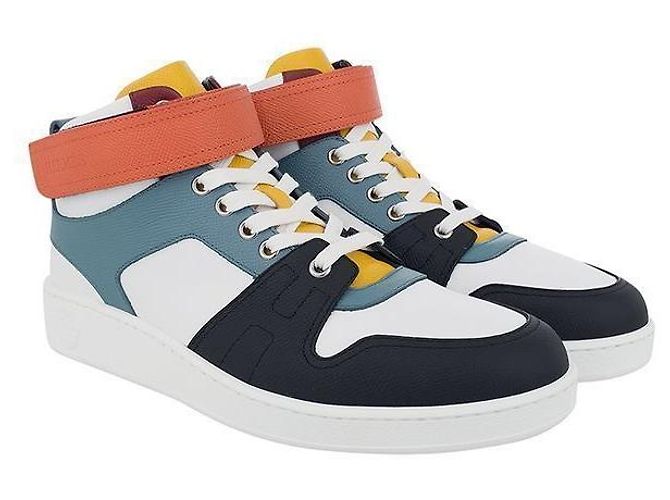 Hermès Baskets montantes Freestyle Blanc/Multi Multicolore
