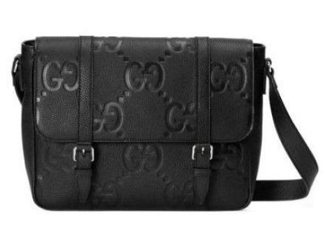 Gucci Jumbo GG Medium Messenger Bag Black