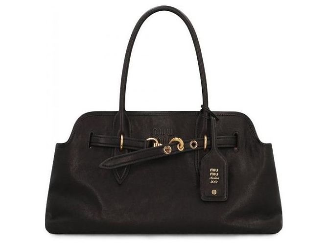 Miu Miu Sac en cuir Nappa Noir