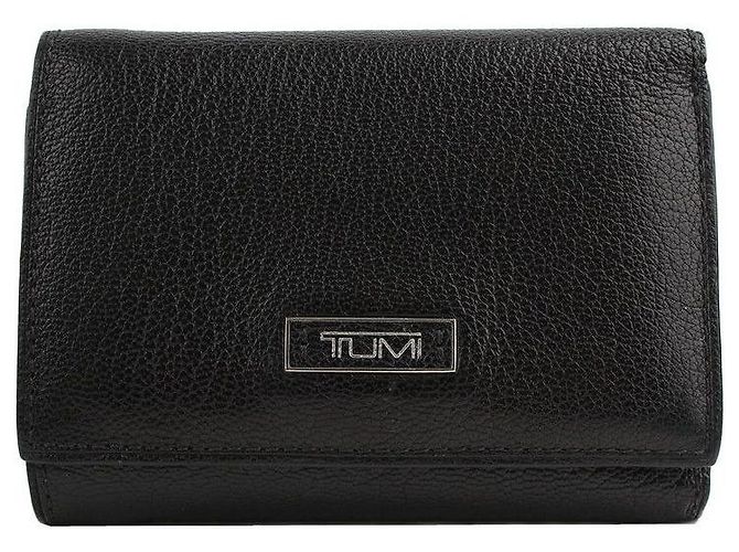Tumi Portafoglio compatto con logo nero e argento