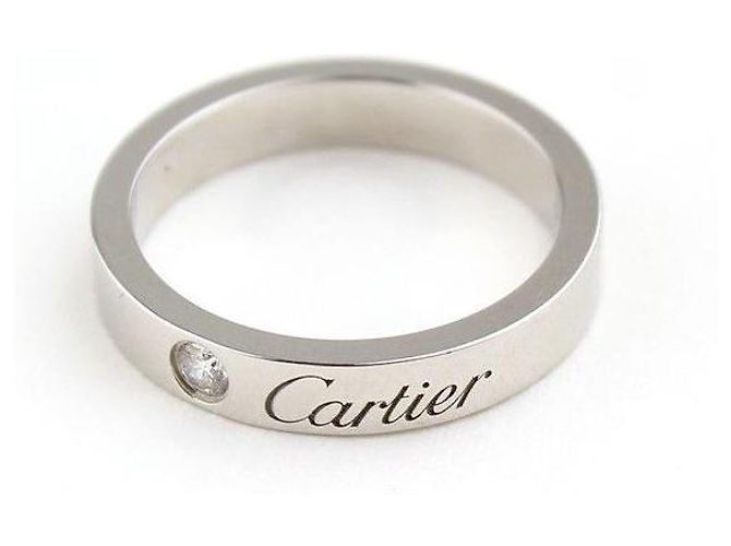 Cartier Platinum Diamond Ring US Size White
