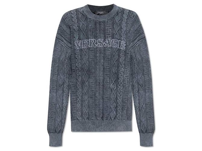 Versace Zopfstrickpullover