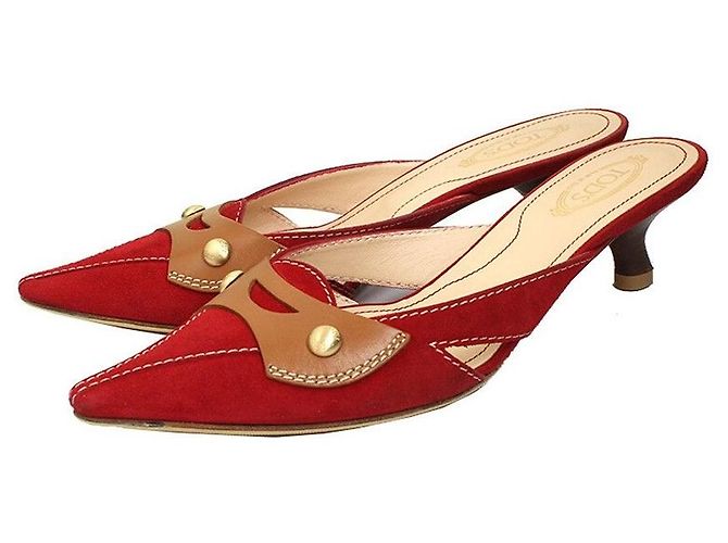 Tod's Mule in scamosciato rosso