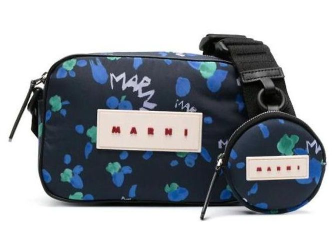 Marni Borsa a tracolla stampata Blu