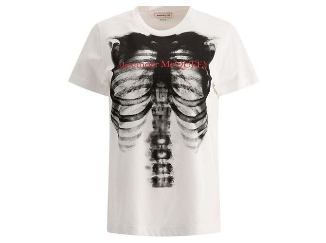 Alexander Mcqueen T-Shirt mit Cage-Print