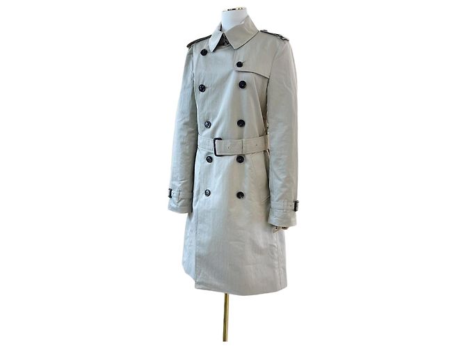 Burberry Harbourne Long Stone Trench Coat Brown