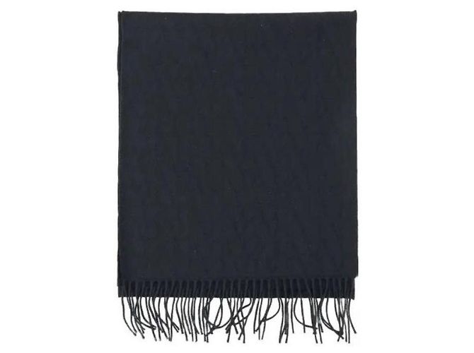 Valentino Cachecol de lã Iconograph Twill ICM Azul