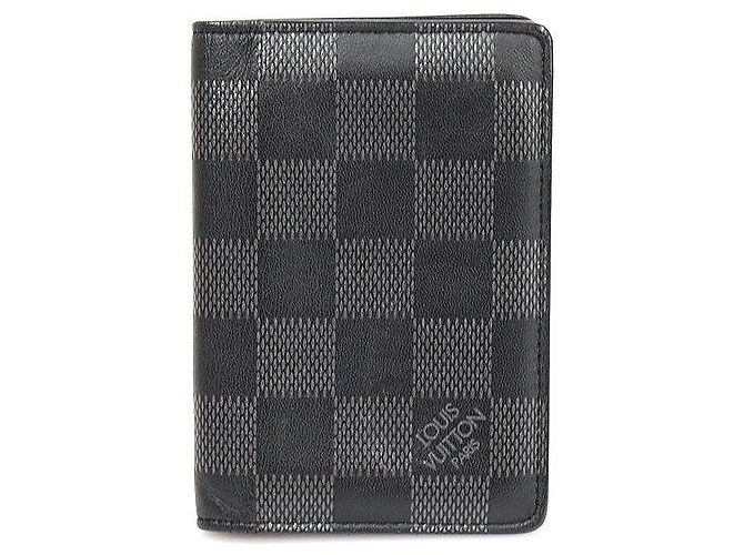 Louis Vuitton Organizer da tasca in pelle Damier Infini Onyx Argento Nero