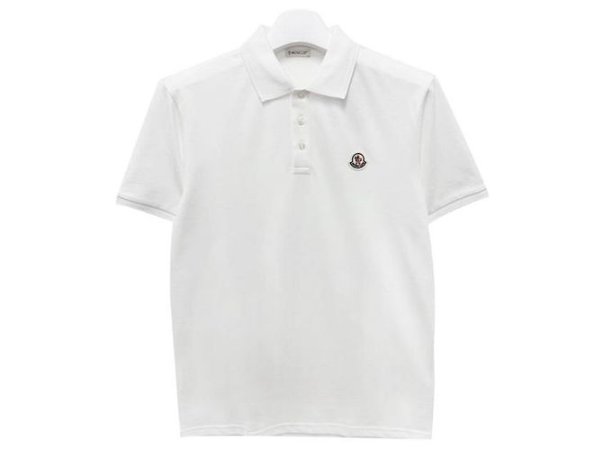 Moncler Patch Polo Short Sleeve T-Shirt White
