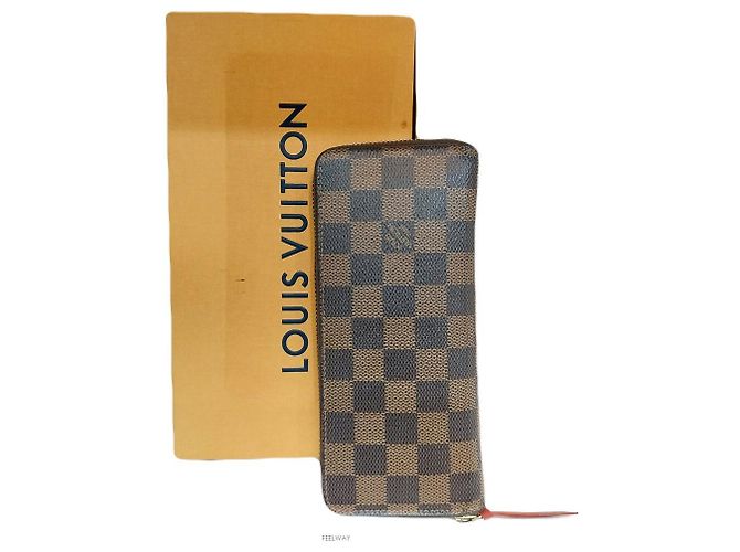 Louis Vuitton Portafoglio Zippy Damier Clémente per Donne Marrone