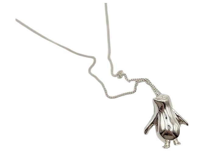 Tiffany & Co Collar Péndulo de Plata Pingüino Tiffany