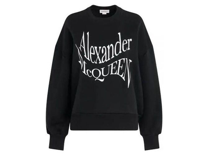 Alexander Mcqueen Logo Sweatshirt QZALW Schwarz