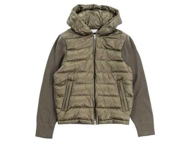 Moncler Moletom com zíper em lã acolchoada Verde
