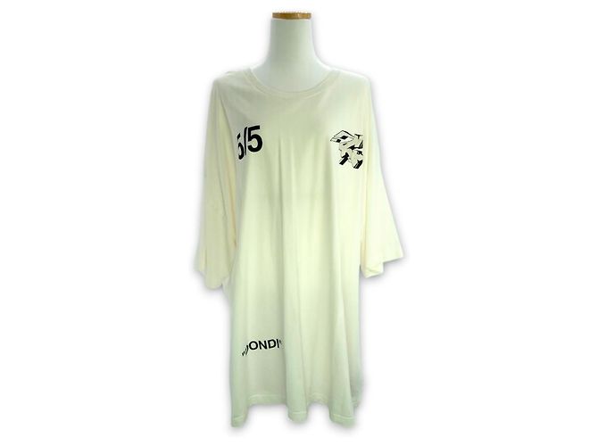 Off White T-Shirt mit kurzen Ärmeln Weiß