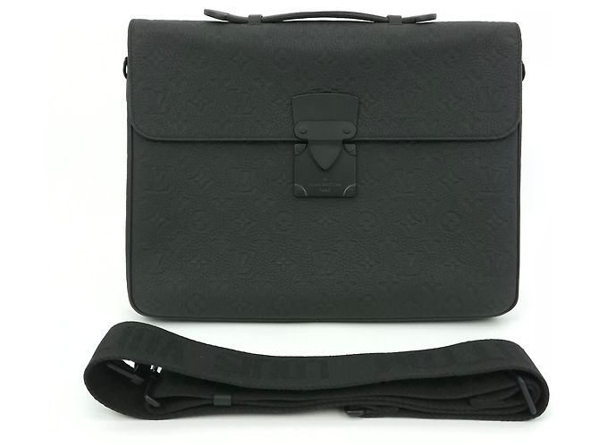 Louis Vuitton Lock Briefcase Black