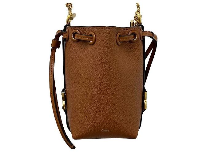 Chloé Borsa micro a secchiello MARCIE in tan Marrone