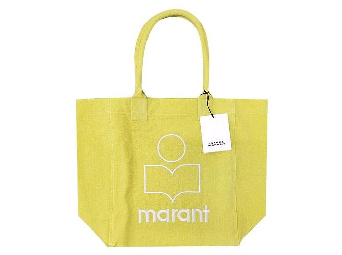 Isabel Marant Bolsa de compras bordada com logo YENKY Amarelo sol