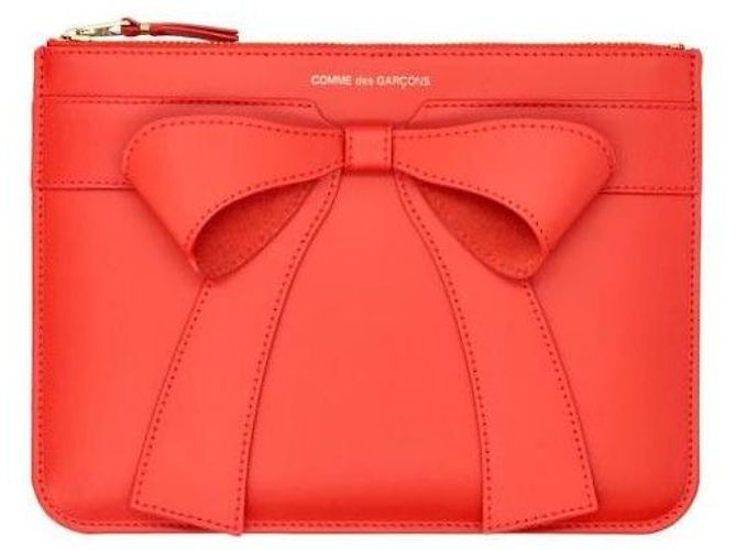 Comme Des Garcons Borsa in Pelle con Grande Fiocco Rosso