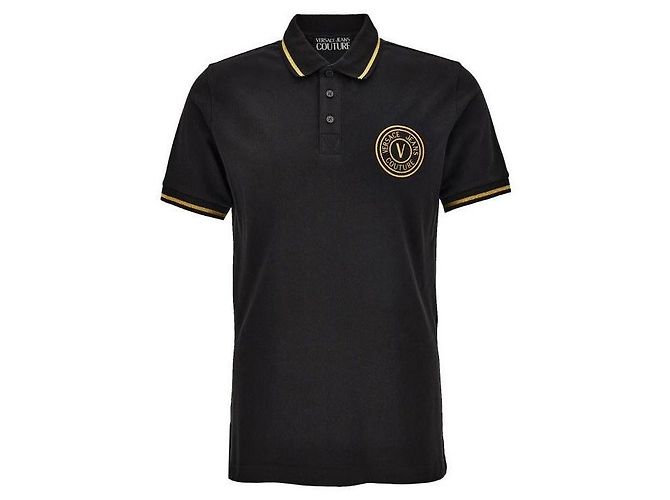 Versace Besticktes Polo-Shirt Negro