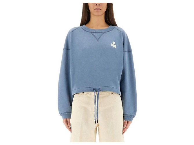 Isabel Marant Cropped Sweatshirt SBEC Blau 