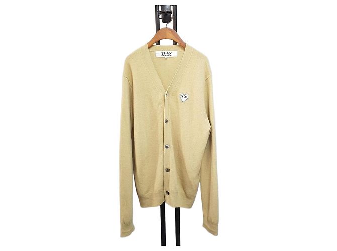 Comme Des Garcons Herren-Cardigan mit Herz Braun