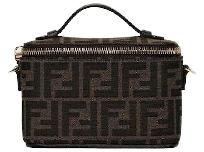 Fendi Mini Bolso Vanity AFPM Castaño