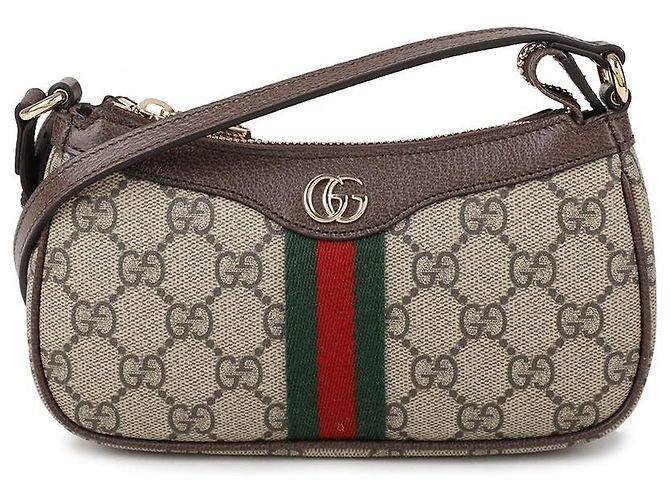 Gucci Borsa a Spalla Mini Ophidia Marrone 