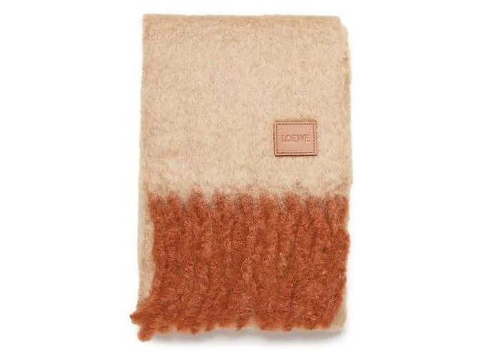 Loewe Sciarpa in misto mohair e lana Marrone